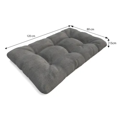 Image de POKAR Coussin pour palette avec belle surpiqûre Garniture canapé-palette, Taille:Set de 6, Couleur:Gris
