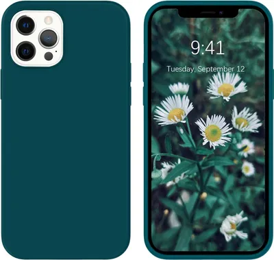 Obrázok produktu pre Apple Iphone 12 Pro Max Obal Tmavostrávy Silikónový Zadný Čelen