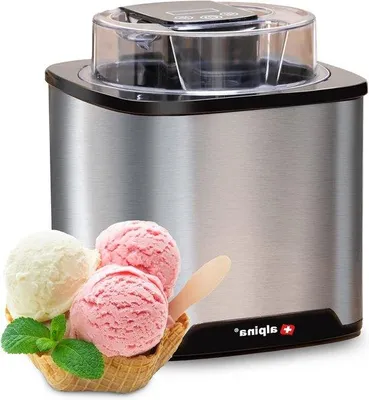 Immagine prodotto di Gelatiera - Capacità 2 litri - Con interruttore automatico - Acciaio inossidabile - Argento