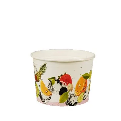 Produktbild von 600 Papstar Eisbecher, Pappe pure rund 150 ml Ø 8 cm, 5,5 cm Früchte 84676