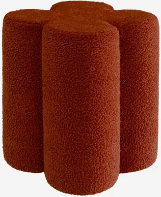 Produktbild von sweeek - Hocker Kleeblatt Bouclé - Terracotta