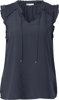 Produktbild von Tunic blousetop w frill detail 16859 deepwater blue Größe 36