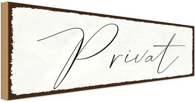Produktbild von vianmo Holzschild 10x27 cm Privat Dekoration