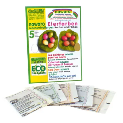 Produktbild von Natur Eierfarben 6er Pack zum Färben von Eiern ohne Essig für vielfältige Farbnuancen