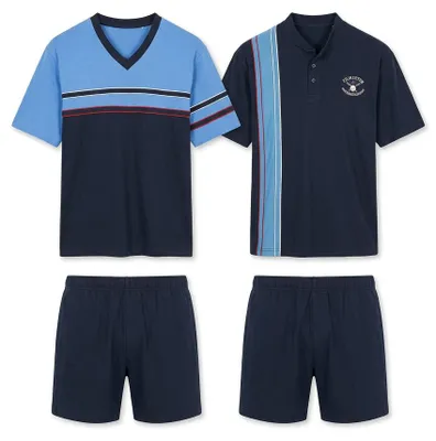 Produktbild von LE JOGGER Pyjama 4 -teilig marine-blau Größe 44/46, KI-generiertes Bild