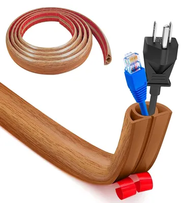 Obrázek produktu pro Flexibilní kabelový kanál, 2 metry x 2 cm - Ochrana kabelů pro domácnost a kancelář