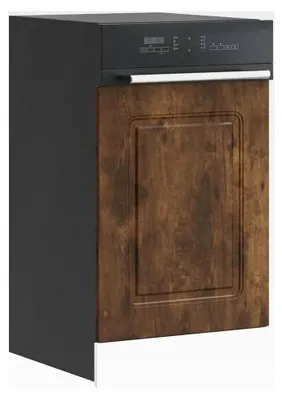 Produktbild von Geschirrspülerverkleidung, Abdeckung für kleine Geschirrspüler-Haustüren, schützt die Küche und den Kühlschrank, 45 x 67 cm, Eiche + rustikal