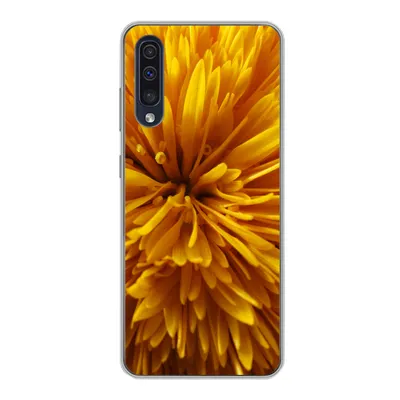 Produktbild von MuchoWow® Handyhülle Schutzhülle Hülle für Samsung Galaxy A30s Löwenzahn - Gelb - Abstrakt Silikon Softcase Handy Hülle - Karteninhaber