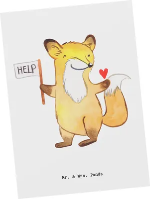 Produktbild von Mr. & Mrs. Panda Grußkarte Sozialarbeiter Herz - Weiß - Geschenk, Postkarten, Ansichtskarten, Postkarte, Ansichtskarte, Fotokarte