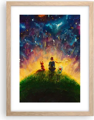Produktbild von Gerahmtes Poster - Rahmen in heller Eiche - Mann Natur - 30x40 cm - Wand Bild - Wanddeko - Wandbilder - Kunstposter - Wandposter - Bilderrahmen - Bilder - Kunstdruck - Wandbild - P2NPA30x40-3510