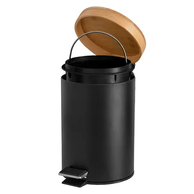 Produktbild von Solly's Kosmetikeimer (3 Liter), Bambusdeckel, extra leise, weiß