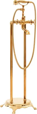 Produktbild von Freistehende Badewannenarmatur Edelstahl 99,5 cm Golden