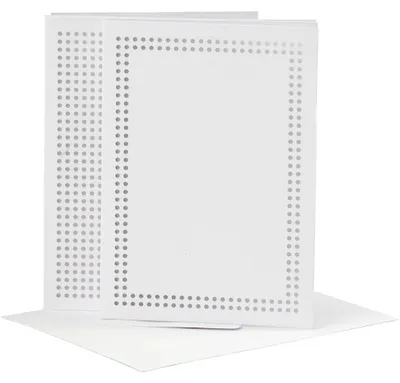 Produktbild von Creativ Company CC Stickkarten 10,5x15 cm Weiß 6 Stück