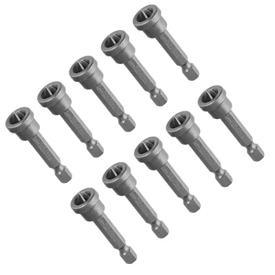 Obrázek produktu pro 10dílná sada s 50 mm PH2 šestihrannými magnetickými šroubovákovými bity pro montáž sádrokartonových desek.