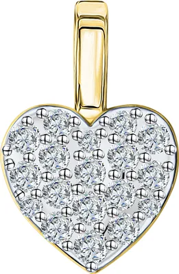 Produktbild von Damen Anhänger 375 Gold bicolor Herz Zirkonia