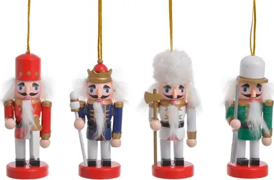 Produktbild von Holzfiguren, Weihnachtsdeko, 4x3x10 cm, 4 Stück | 208CAN1646