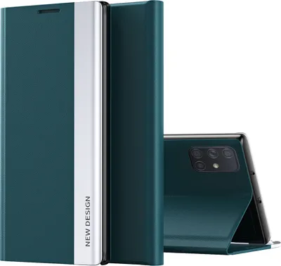 Image de Galaxy A51 Case, étui magnétique en cuirPolyuréthaneavec fonction stand pour Samsung Galaxy A51 5G / A51 4G vert