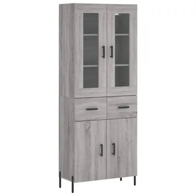 Image de Buffet haut Sonoma gris 69,5x34x180 cm Bois d'ingénierie