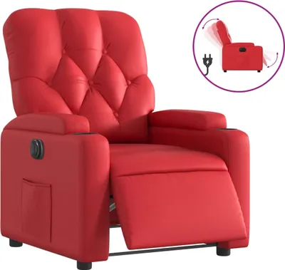 Obrázok produktu pre vidaXL Recliner Electric Red Imitácia kože