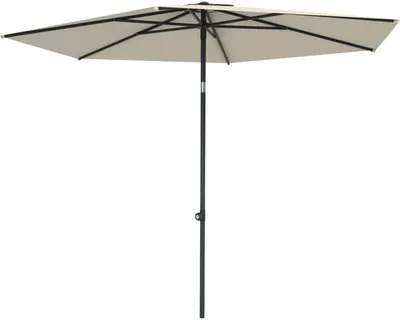 Produktbild von Mittelstockschirm SOLUNA Cessy Ø 300 cm ecru mit UV-Schutz 80, wasserabweisende Polyesterbespannung