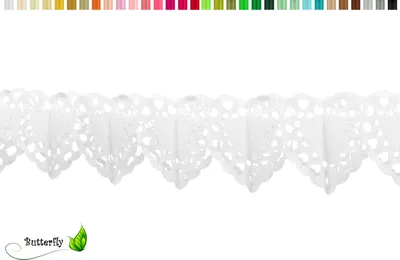 Produktbild von 4 Meter Papiergirlande Herzen, Farbauswahl:weiß 029