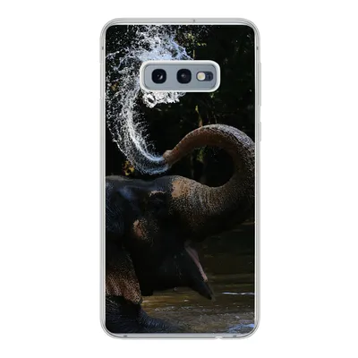 Produktbild von MuchoWow® Handyhülle Schutzhülle Hülle für Samsung Galaxy S10e Elefant - Wasser - Rüssel - Tiere - Natur Silikon Softcase Handy Hülle - Handy