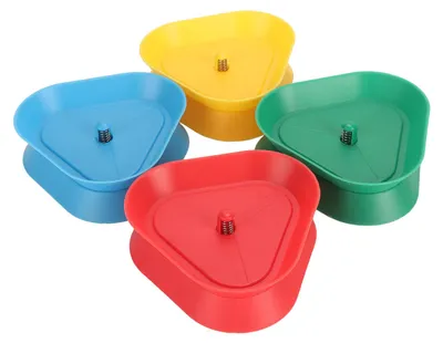 Immagine prodotto di 4 carte di diversi colori, supporto triangolare per le carte da poker da tenere in mano, per bambini e adulti