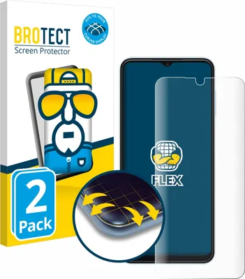 Produktbild von 2x BROTECT Fullscreen Schutzfolie für Samsung Galaxy A13 Displayschutz Folie Fullcover Klar Transparent