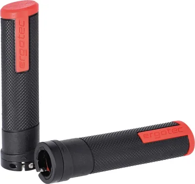 Obrázek produktu pro Ergotec MTB-ATB gripy Porto černá/červená, 133mm, Ø22, Kraton/hliník