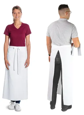 Produktbild von Bistroschürze / Kochschürze, 65% Polyester, 35% Baumwolle, 95x100 cm, weiß