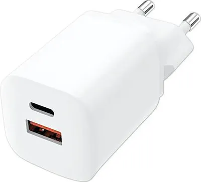 Obrázek produktu pro Nabíjecí adaptér Solight USB-C + USB-A GaN 33W PD bílý