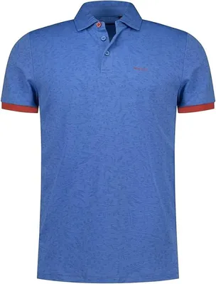 Produktbild von New Zealand Auckland Poloshirt für Herren, 55% Baumwolle 45% Polyester, Dekorativer Print, Marineblau, Gr. L