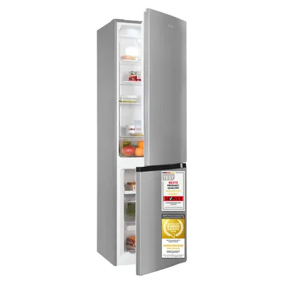 Produktbild von Exquisit Kühl-Gefrierkombination KGC5265-70-NF-040D No Frost, 253L, Inoxlook, LED-Beleuchtung