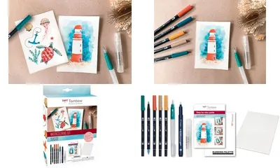 Produktbild von Tombow Watercoloring-Set "Seaside", 11-teilig