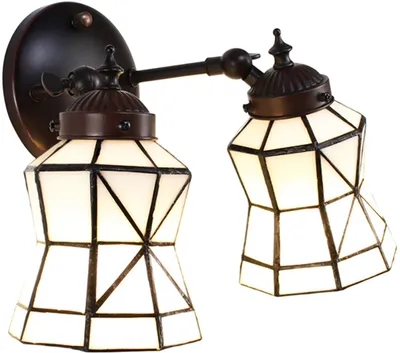 Produktbild von LumiLamp 5LL-6211 Tiffany Wandlampe Grün Weiß 30x23x23 cm