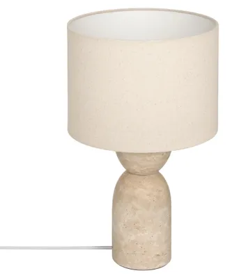 Image de Lampe de table avec pied en travertin ERIN, Ø 28 x 47,5 cm