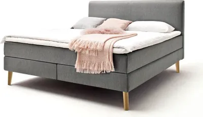 Produktbild von Boxspringbett in 180x200 cm GELA-114 in Taupe, Härtegrad H2
