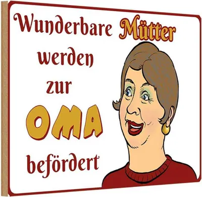 Produktbild von vianmo Holzschild 12x18 cm wunderbare Mütter werden Oma Familie Freunde