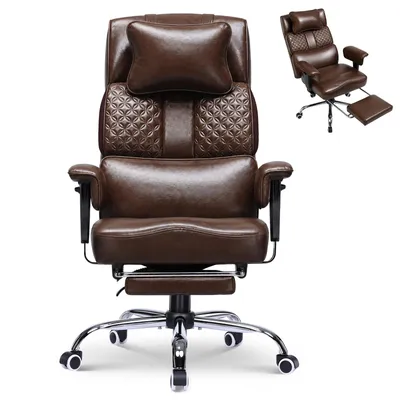 Image de Chaise de gaming GTPLAYER, chaise de bureau ergonomique avec repose-tête réglable, support lombaire large, assise de 54 cm de largeur, inclinable de 90° à 150°, capacité de charge de 180 kg