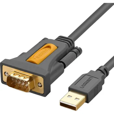 Produktbild von Kabel USB-A auf DB9 RS-232, 3 m, Ugreen CR104, Grau