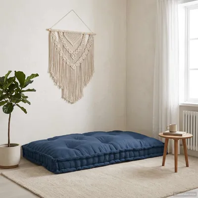 Immagine prodotto di Cuscino per divano a pallet vidaXL, indaco, 120 x 80 x 12 cm, tessuto