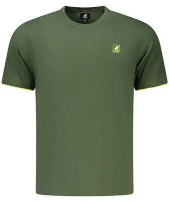 Immagine prodotto di T-shirt da uomo dal design accattivante, color verde con stampa in rilievo - scollo rotondo, maniche corte