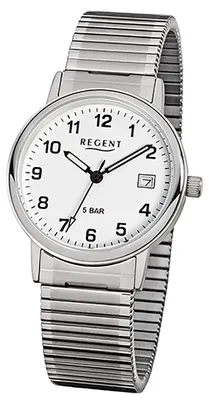 Produktbild von Regent Herrenuhr F-705 Quarz-Uhr mit Stahl-Armband silber D3URF705