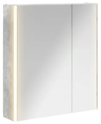 Immagine prodotto di vidaXL Armadietto a specchio da bagno grigio cemento 63,5 x 15,5 x 70 cm