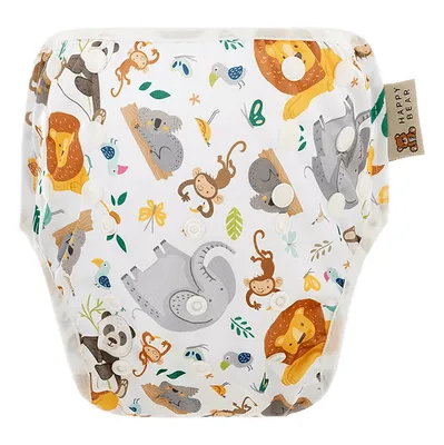 Produktbild von Happy Bear Schwimmwindel SNAP Onesize 6-15 kg Wild Animals