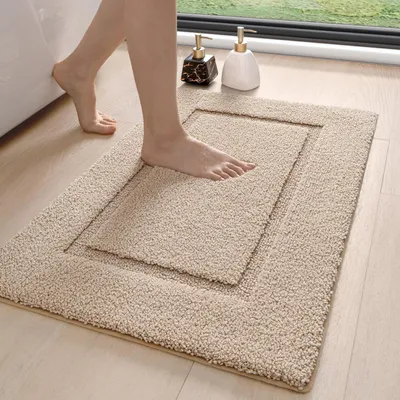 Obrázek produktu pro Koberec do koupelny - protiskluzová spodní strana - 40x60 cm - béžová