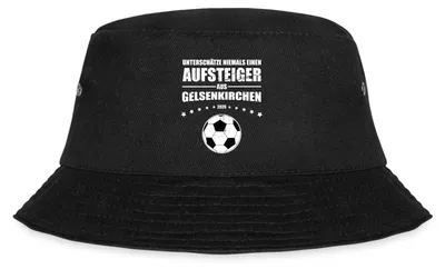 Produktbild von Spreadshirt Schalke Fans Aufsteiger Aus Gelsenkirchen Fischerhut, S/M (Caps), Schwarz