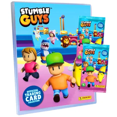Produktbild von Panini Stumble Guys Karten Serie 1 - Sammelkarten Trading Cards - 1 Mappe + 2 Booster