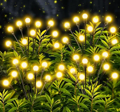 Solar-Gartenleuchten 4er-Set, 10 LEDs, warmweiß, IP65