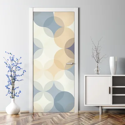 Produktbild von Dekorative Türposter Aufkleber Türsticker selbstklebend Klebefolie Geometrische Kreise 77 x 200 cm